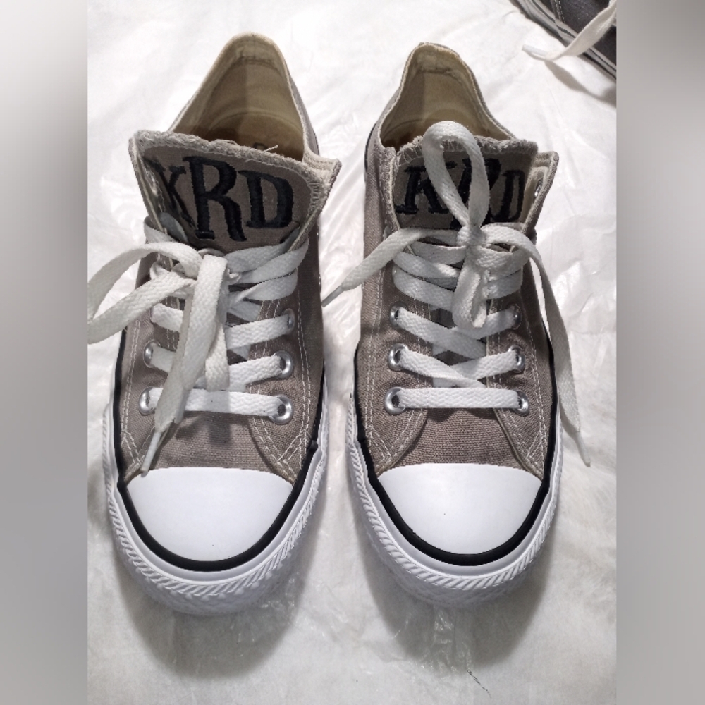 Converse Gray and White Low-Top Sneakers